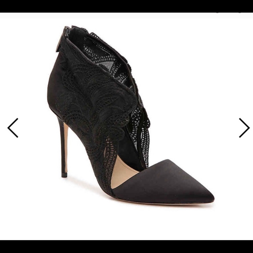 Vince Camuto Odin Black Lace Pumps sz 8.5
